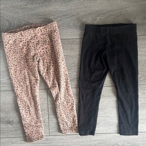 H&M Leopard Print and Black Kids Leggings